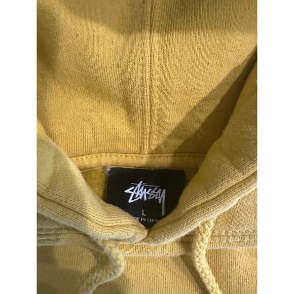 Vintage Stussy Hoodie Mustard Yellow Size Large - Picture 4 of 6